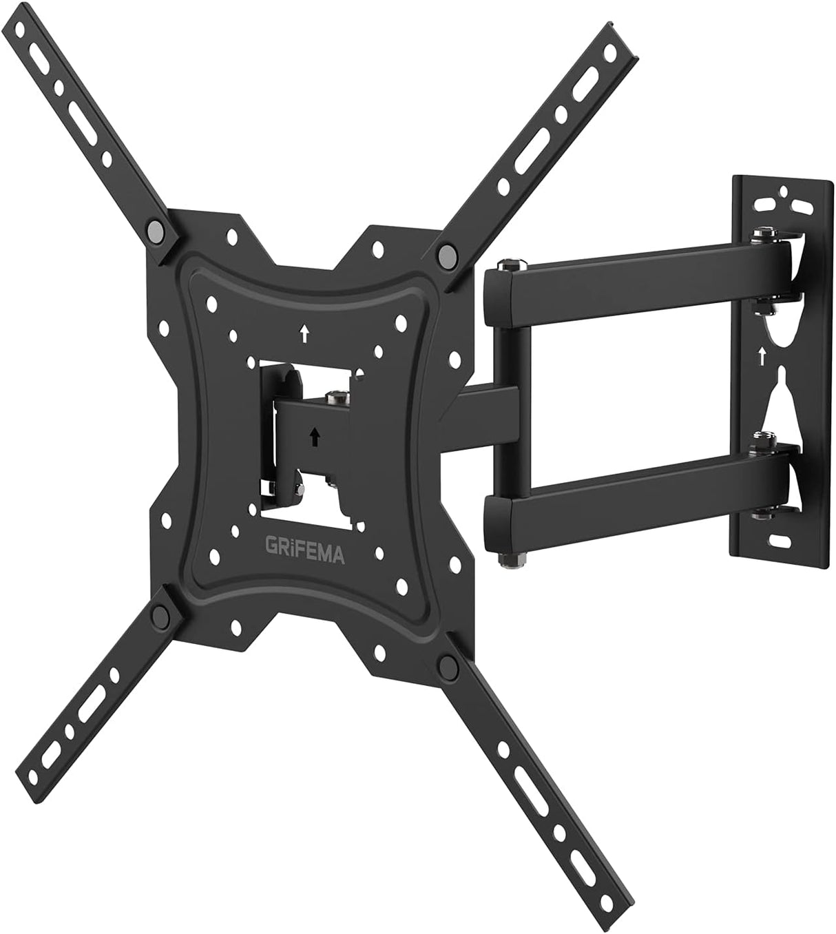 GRIFEMA GB1004 Swivel TV Wall Bracket, for 26-55 inch Screens, for Flat & Curved TV up to 30KG, Tilt (+ 5°，-10°), VESA Mount 75x75MM to 400X400MM,Black.