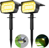 4 Pack Solar Spot Lights Outdoor Garden, 72 LED Solar Landscape Spotlights 3 Modes Solar Lights Outdoor Waterproof Dusk-to-Dawn Spot Lights Solar Powered for Garden Yard Driveway Pathway, Warm White