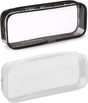 2 Pcs Clear Pen Pencil Big Capacity Pencil Case Bag Storage Bag Holder Transparent PVC Pen Bag Pencil Pouch with Zipper for School Supplies, Travel Cosmetic Makeup Bag, White and black.