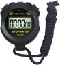 MOSTRUST Digital Waterproof Stopwatch, 30Laps Split Memory Stopwatch, No Bells, No Clock, Simple Basic Operation, Silent, ON/Off, Large Display for Swimming Running Training Coaches Referees (Black).