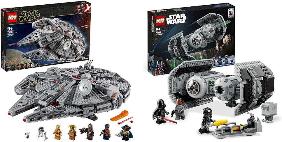 LEGO Star Wars Millennium Falcon Building Toy for 9 Plus Year Old Kids, Boys & Girls, Model Starship Set with 7 Characters Inc. Finn, Chewbacca, Lando Calrissian, C-3PO and R2-D2, Gift Idea 75257.