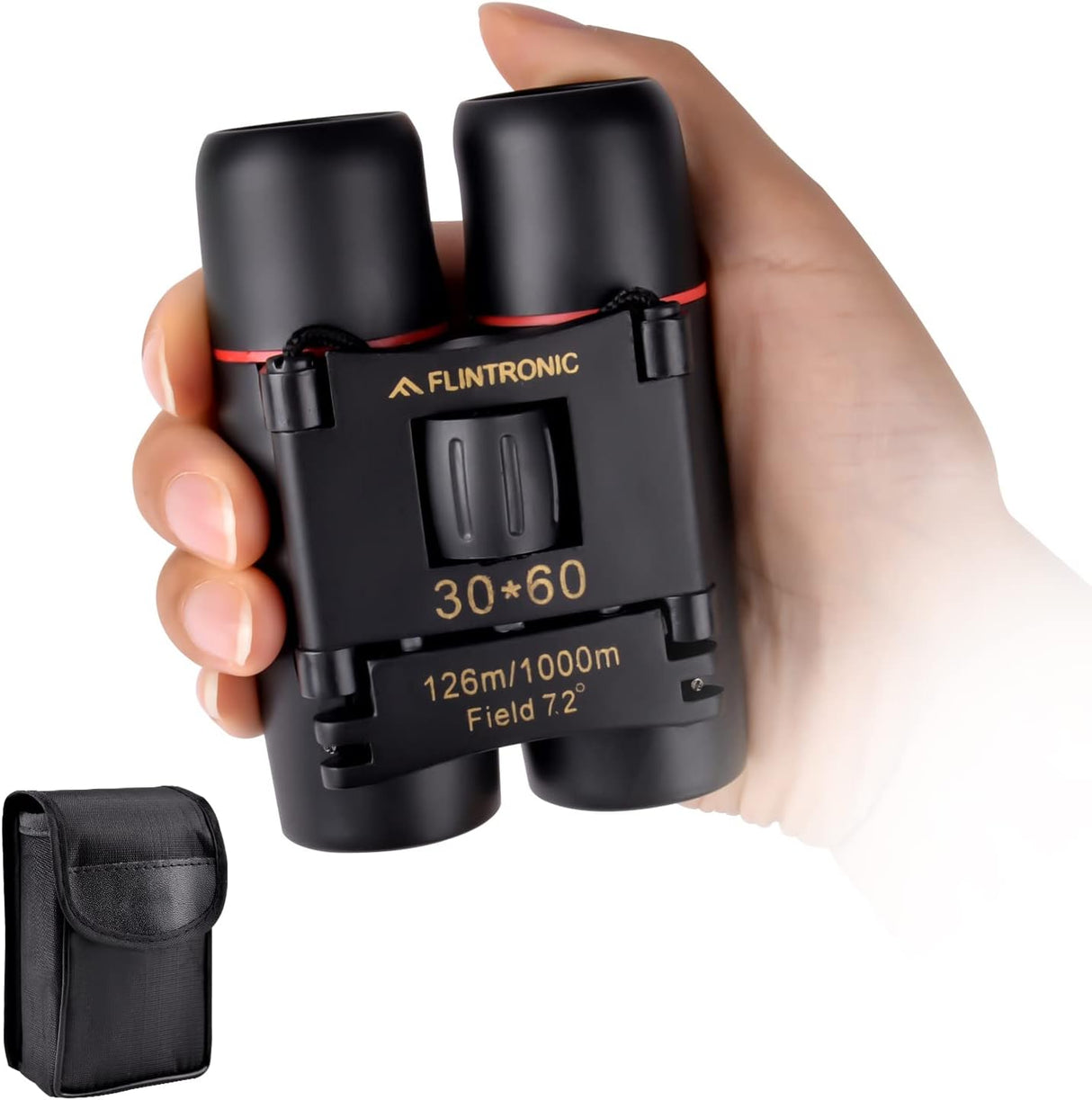 Flintronic 30 x 60 HD Telescope Mini Binoculars Waterproof Portable, Foldable Compact Pocket Size Small and Lightweight for Adults Kids Hunting, Sightseeing, Bird Watching, Hiking, Camping.