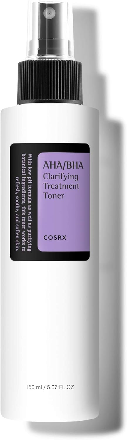 COSRX AHA/BHA Exfoliating Facial Treatment Toner | Essence for Whiteheads, Pores, and Uneven Skin | 150ml / 5.07fl.oz | Korean Skin Care, Animal Testing Free, Paraben Free, Alcohol Free….