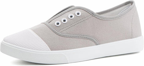 Hitmars Womens Canvas Shoes Slip On Trainers - Fashionable Lightweight and Breathable.