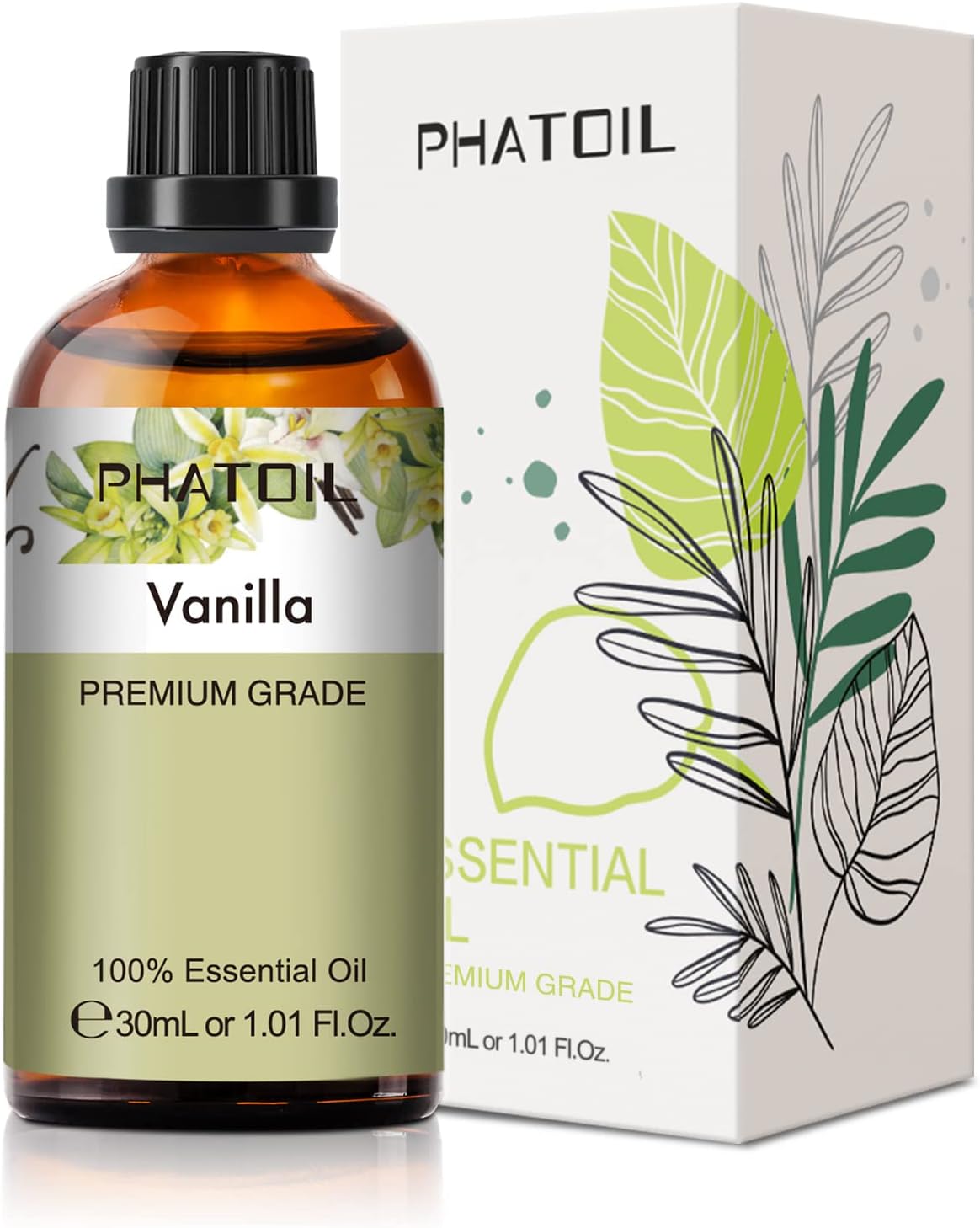 PHATOIL Peppermint Essential Oil 100ML, Pure Premium Grade Peppermint Essential Oils for Diffuser, Humidifier, Aromatherapy, Candle Making.