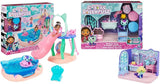 Gabby’s Dollhouse, Purr-ific Pool Playset with Gabby and MerCat Figures, Colour-Changing Mermaid Tails and Pool Accessories Kids’ Toys for Ages 3 and Up, Blue.