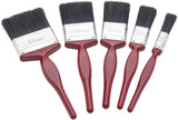 Fit For The Job 5 pc Mixed Sizes Paint Brush Set for a Smooth Finish with Emulsion, Gloss, Satin on Walls, Ceilings, Woodwork, Metal - 0.5, 1, 1.5, 2 & 2.5 inch Paint Brushes for Wood, Plasterboard.