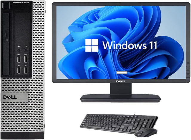 Complete Set of 22 in Monitor with Optiplex Quadcore Core i5 8GB Ram with 256 SSD GB Wifi Enabled Window 11 64 Bits Desktop PC (Renewed).