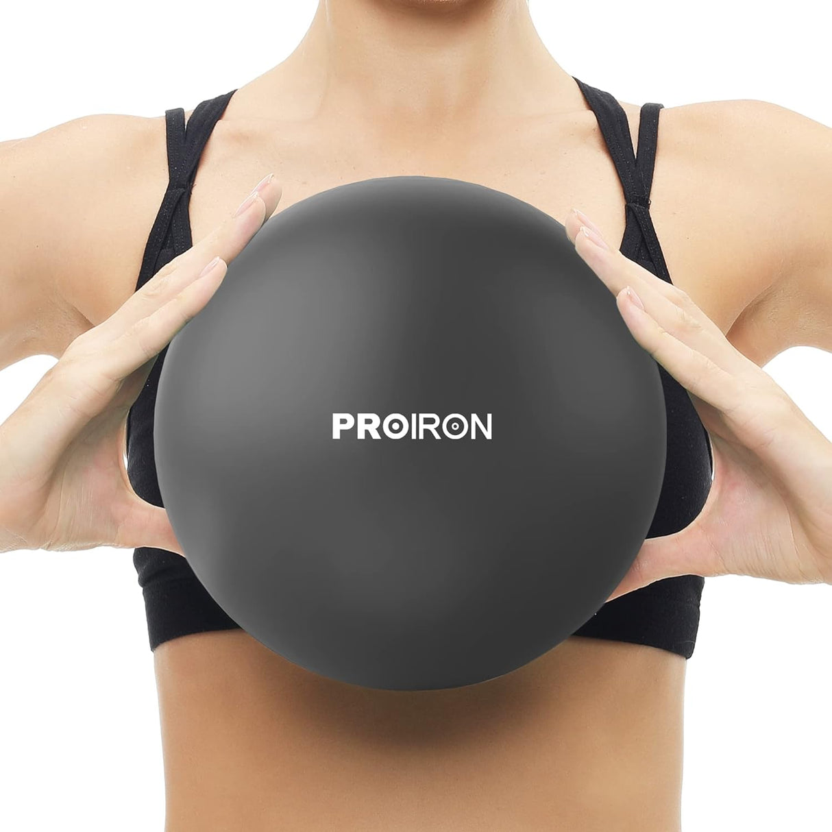 PROIRON Soft Pilates Ball - Small Exercise Ball 25cm - for Yoga, Pilates, Stability, Fitness, Core Training, Physical Therapy, Balance, Barre, Stretching, Bender Ball Gym Ball with Inflation Straw.