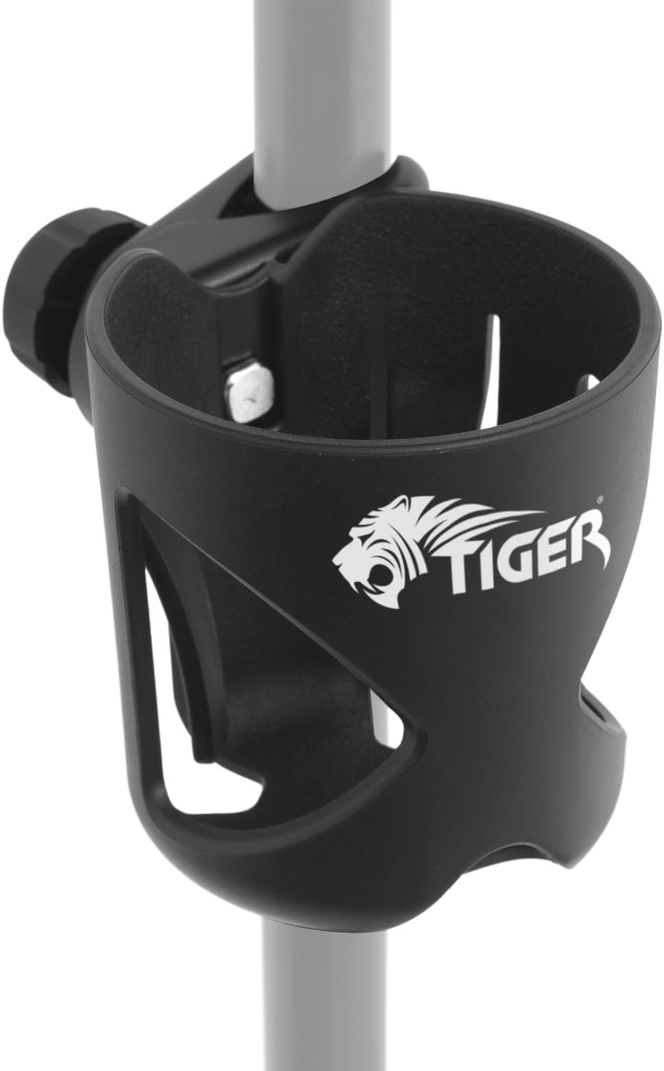 Tiger MSA79-BK Clamp on Drink Holder for Music Stand, Mic Stand and Drum Stand – Cup Holder for Vocalist, Drummers, Guitarists and Bassists.