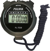 PULIVIA Sports Stopwatch Timer Lap Split Digital Stopwatch with Clock Calendar Alarm, Large Display Shockproof Stopwatch for Coaches Swimming Running Sports Training, Blue (PL-703L).