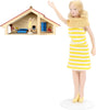 Natudeco Dolls House Figures 1:12 Dollhouse People Mini Blonde Hair Dolls Action Figures Dollhouse Accessories Play Figures for Dollhouse Scenes Miniature Model Mini Figures for Toddlers Kids.