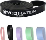 WOD Nation Resistance Bands for Men & Women - Thick Exercise Band - Stretch Bands for Exercise, Strength Training, Yoga, Stretching, Pull Up Assist, Pilates.