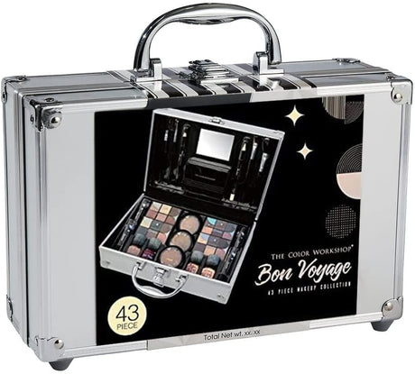 The Color Workshop, Bon Voyage Makeup Set, 43 Piece Make up Kit with Professional Make up, Includes Lipstick, Eyeshadow, Blush, Nail Polish and More, Makeup Kit for Women.