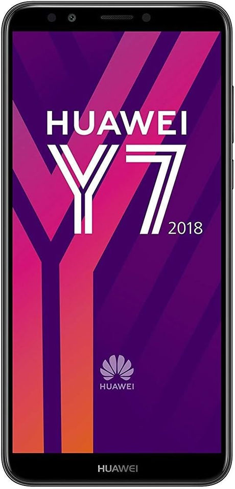 Huawei Y7 2018 16 GB 5.99-Inch HD+ FullView Android 8.0 SIM-Free Smartphone, Single SIM, UK Version - Black.