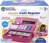 Learning Resources Pretend & Play Calculator Cash Register Pink Cash Register Toy for Kids, Pretend Play Toy Till, Ages 3+ (Amazon Exclusive).