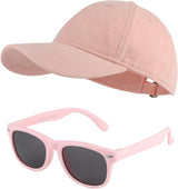 MK MATT KEELY Baseball Cap Sunglasses Set for Boys Girls 3-10 Years Shades Unisex Kids Adjustable Sports Sun Hat Summer Outdoor Accessories.