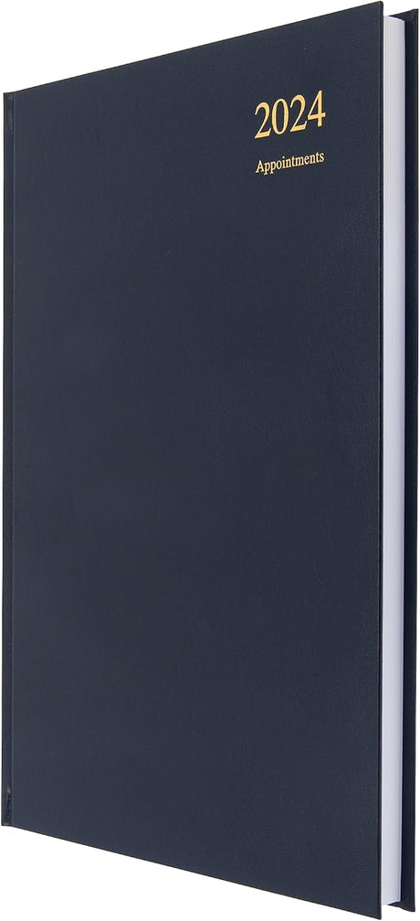 Collins Debden Collins Essential A4 Diary 2024 Daily Planner - 2024 Page A Day Diary Journal & 2024 Planner - Business Office Academic and Personal Use - A4 Size (Black).