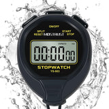 MOSTRUST Digital Waterproof Stopwatch, 30Laps Split Memory Stopwatch, No Bells, No Clock, Simple Basic Operation, Silent, ON/Off, Large Display for Swimming Running Training Coaches Referees (Yellow).