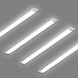 HUMIGA 4FT LED Batten Light, 40W Low Profile Wall Ceiling Surface Mounted Fitting, IP20 Slim Wide Tube Lighting for Office/Home/Shop/Workshop/Warehouse, Neutral White 4000K,2 Pack