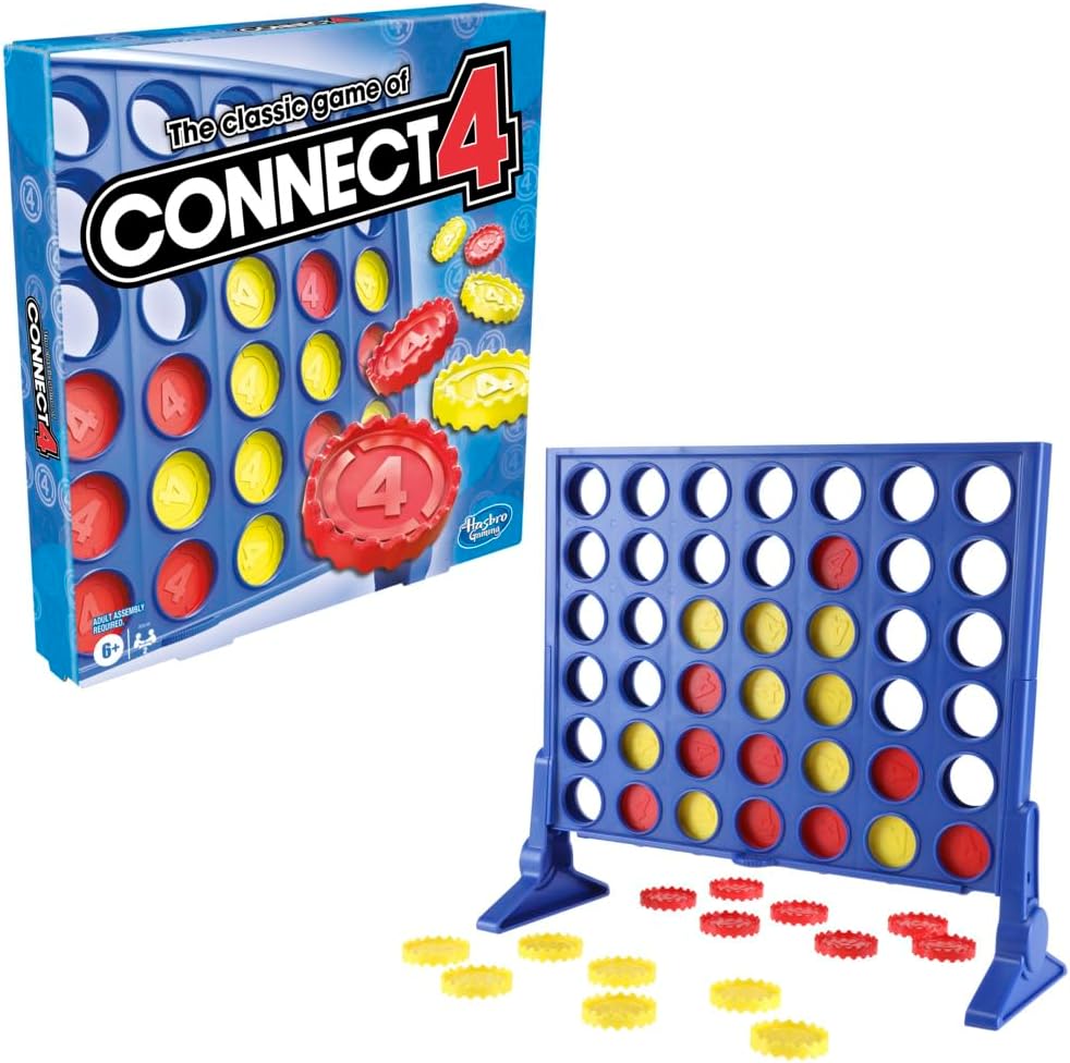 The Classic Game of Connect 4 Strategy Board Game; 2 Games for Kids Aged 6 and up; 4 in a Row.