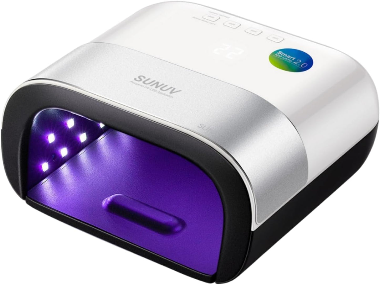 SUNUV Led Nail Lamp, 48W Professional Nail Dryer for Gel Polish Curing Light Machine, with Automatic Sensor and LCD Display for Home and Nail Salon.