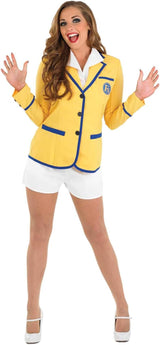 Fun Shack Womens Holiday Camp Fancy Dress, 80 S Fancy Dress Women, Yellow Fancy Dress, Ladies 80s Fancy Dress Costume Large.