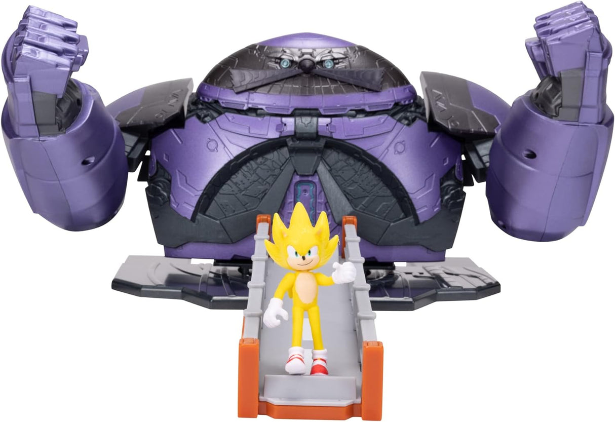 Sonic The Hedgehog Movie Sonic Battle Playset Action Figures, Robonik's Giant Battleset, 9 x 4 x 16 inches.