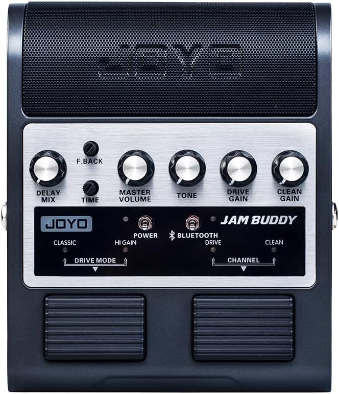 JOYO Portable Guitar Practice Amp & Pedal All-in-One Rechargeable Bluetooth Combo Guitar Amplifier with Effect & Footswitch Jam Buddy.