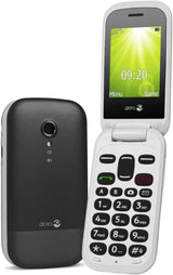 Doro 2404 2G Dual SIM Unlocked Basic Mobile Phone for Seniors with Large Colour Display, Big Buttons and Emergency Button (Black) [UK and Irish Version].