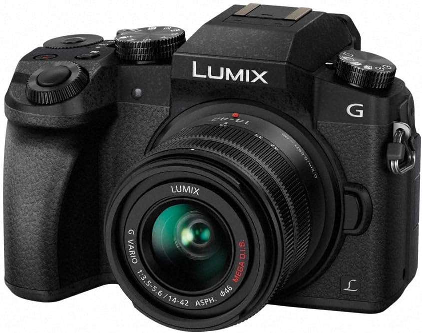 Panasonic LUMIX DMC-G7KEB-K Professional Camera with Lens - Black, 14 - 42 mm.