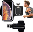 DN-Technology Sports Running Armband Case For IPHONE 11, 11 PRO, 11 PRO MAX, X/XS, XS MAX 8/8PLUS 7/7 PLUS 6/6PLUS GALAXY S9, S10, S21 [EARPHONE-KEY HOLDER-EXTENSION STRAP-SWEAT FREE]((BLACK).