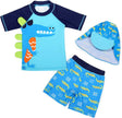 AmzBarley Boys 2-Piece UV Protection Swimwear Kids Cartoon Animals Swimming Costume Child Rash Guard Swimsuit Beach Holiday Swim Wear Wetsuit.