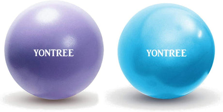 Yontree 2 Pack Soft Pilates Ball, 22-25cm Small Exercise Ball for Yoga, Pilates, Abdominal Workouts, Shoulder Therapy, Core Strengthening (Home & Gym & Office).