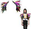 Tomtary Colourful Feather Collar Cape Gothic Shawl Realistic Cloak Luxurious Stole Costume Evening for Womens Mens Cosplay Halloween Decoration Gothic Show Shows Carnivals Holiday Costumes.