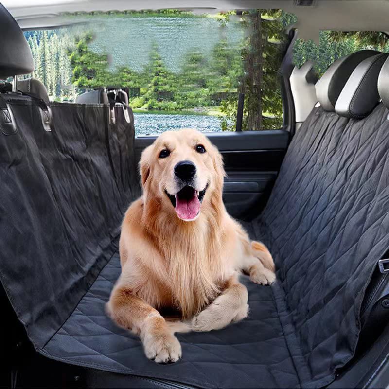 VOL Dog Car Seat Cover Complete Coverage，Carriers & Travel Products For Dogs，Good Waterproof Performance，Car Seat Protector ，Suitable For Suvs, Cars (Back Seat Dog Cover), Black, xl.