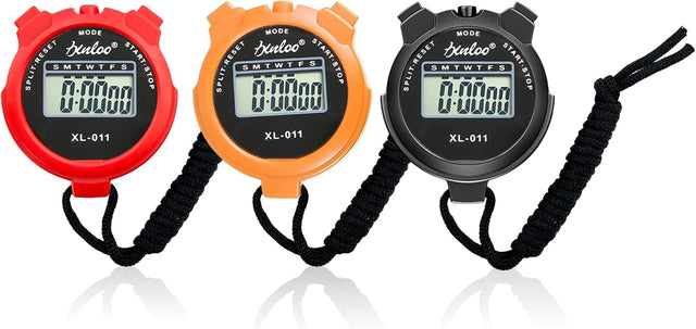 3Pcs Digital Stopwatch, Digital Sport Stopwatch Timer Large Display Shockproof Stopwatch Training Timer Outdoor Digital Calendar Alarm Clock Watch Stopwatch For Coach For Training Swimming Running.