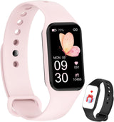 IOWODO Smart Watch for Women, Fitness Tracker with Heart Rate/Blood Oxygen/Sleep Monitor/Custom Dials, 5ATM Waterproof Step Counter Watch with 24 Sport Modes Activity Tracker for iOS Android - Pink.