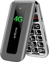 artfone 4G SIM-Free & Unlocked Mobile Phones, Flip Phone, Senior Basic Big Button Mobile Phones F30 for Elderly People with 2.4" Inch Screen, SOS Button, Talking Numbers, USB-C, Torch, Charging Dock.