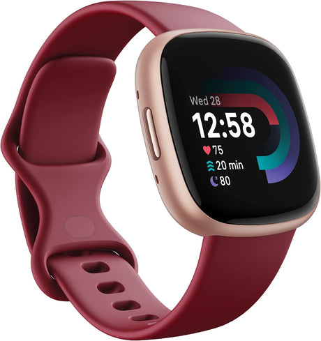 Fitbit Versa 4 Fitness Smartwatch with built-in GPS and up to 6 days battery life - compatible with Android and iOS.