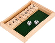 Shut the Box Game, Wooden Board Dice Game, Classic Family Game for Kids and Adults, Educational STEM Learning Toy, Travel-Friendly Table Game, 2-4 Players.