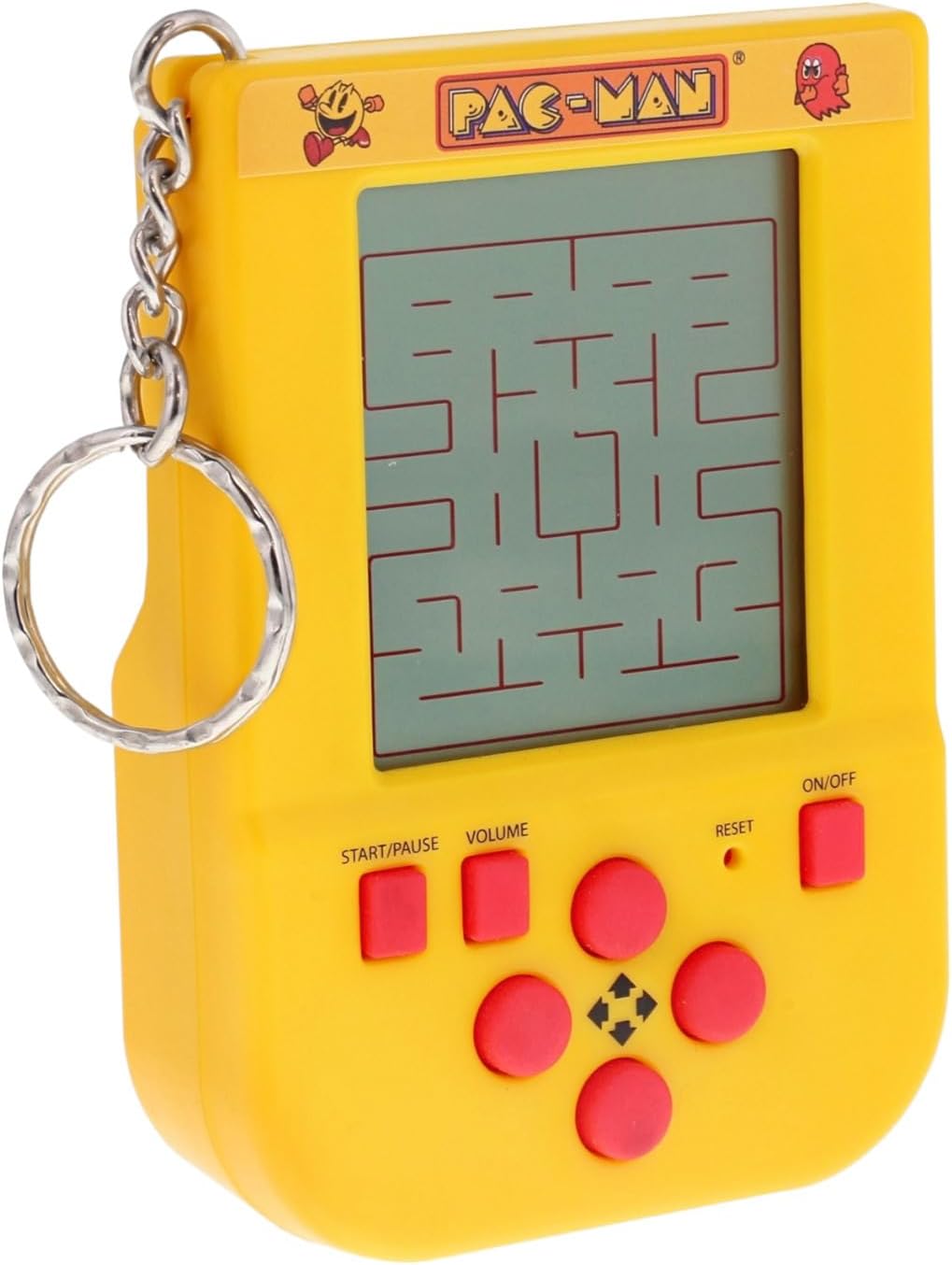 PAC-MAN Key chain Game. Mini Arcade Game LCD Screen Directional Controls & 4 Game Modes Original PAC-MAN Gameplay & Sounds. Officially Licensed PAC MAN Game Merchandise. Retro Gaming Handheld Games..