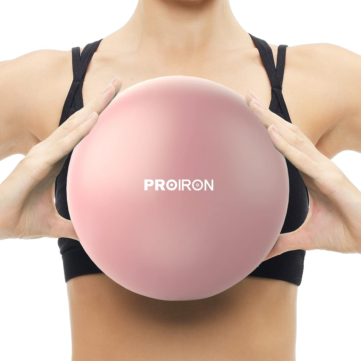 PROIRON Soft Pilates Ball - Small Exercise Ball 25cm - for Yoga, Pilates, Stability, Fitness, Core Training, Physical Therapy, Balance, Barre, Stretching, Bender Ball Gym Ball with Inflation Straw.