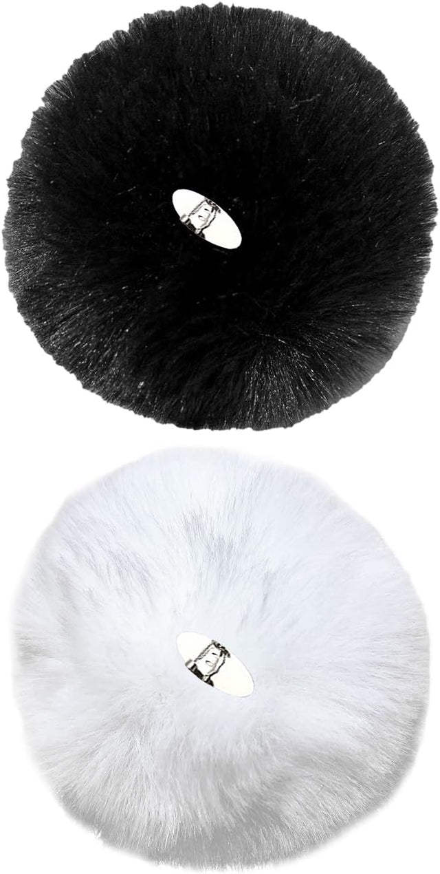 HAICN 2Pcs Plush Bunny Tail Plush Tail Ball Bunny Tail Clip Rabbit Costume Accessory Cosplay Props Fancy Dress Easter Halloween Holiday Supplies.