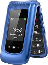 uleway Big Button Mobile Phone for Elderly Unlocked Flip Senior Mobil Phone Pay As You Go Flip Phone Basic Phone with SOS Emergency Button Speed Dail Torch FM Radio Easy to Use for Senior (2G-Blue).