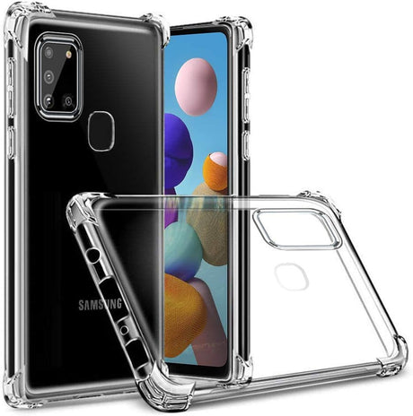 Totill Case For Samsung Galaxy A21s, Crystal Clear Hybrid Material Covers Air Cushion Gel Bumper Technology Full Protection Phone cases for Samsung Galaxy A21s case, Smartphone Cover 6.5 inch.