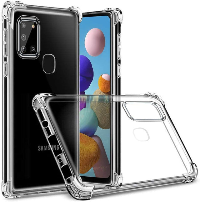 Totill Case For Samsung Galaxy A21s, Crystal Clear Hybrid Material Covers Air Cushion Gel Bumper Technology Full Protection Phone cases for Samsung Galaxy A21s case, Smartphone Cover 6.5 inch.