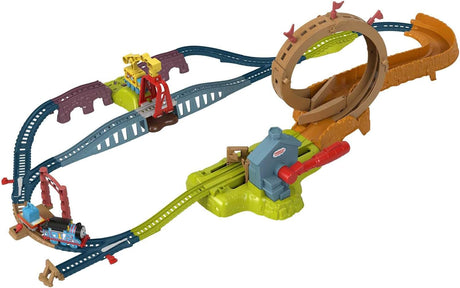 Thomas & Friends Fisher-Price Launch & Loop Maintenance Yard toy train and track set with motorized Thomas engine for ages 3 years and older.