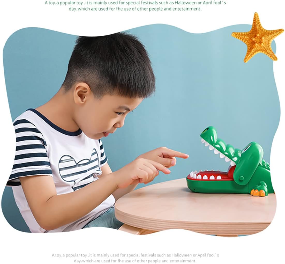 Sipobuy Latest Crocodile Toy Classic Mouth Dentist Bite Finger Family Game Children Kids Action Skill Game Toy (21x14.5x10cm).