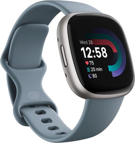 Fitbit Versa 4 Fitness Smartwatch with built-in GPS and up to 6 days battery life - compatible with Android and iOS.